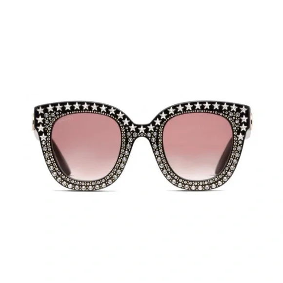 Gucci Acetate Stars Cat Eye Sunglasses Gucci Star Logo Acetate Cat-Eye Sunglasses - Bergdorf Goodman main image 3
